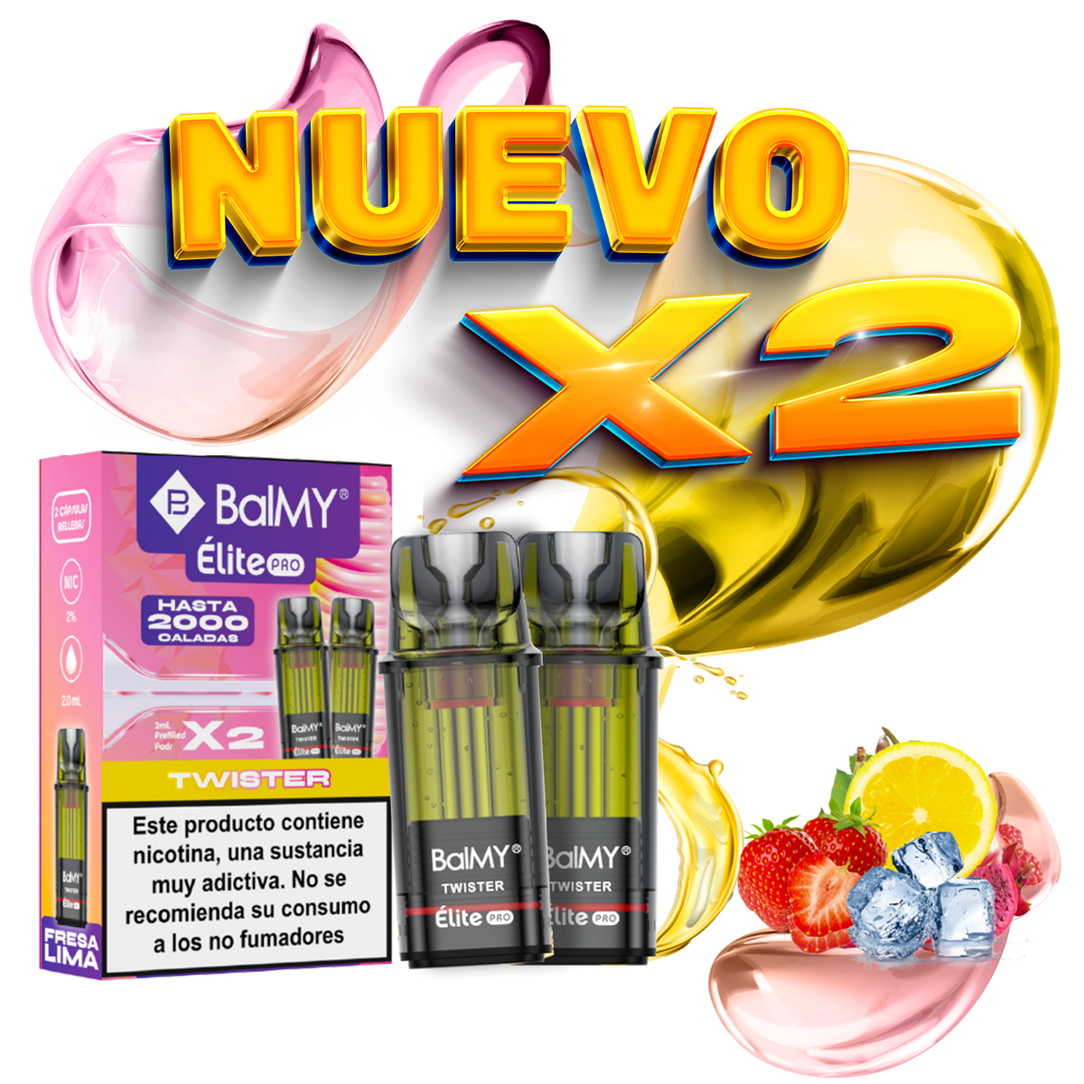 Pack x2 Cápsulas Balmy Elite Pro Twister 20mg