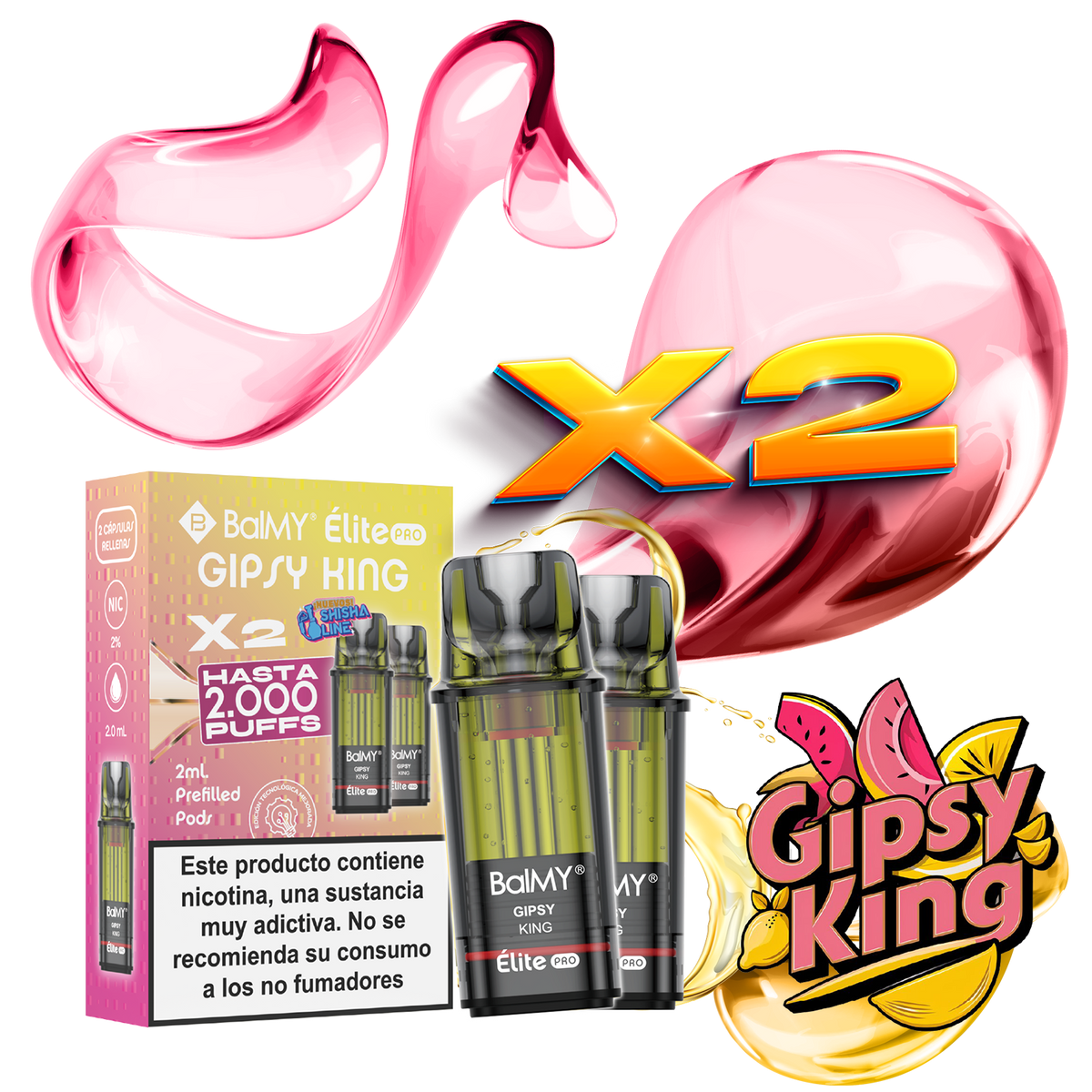 Pack x2 Cápsulas Balmy Elite Pro Gipsy King 20mg