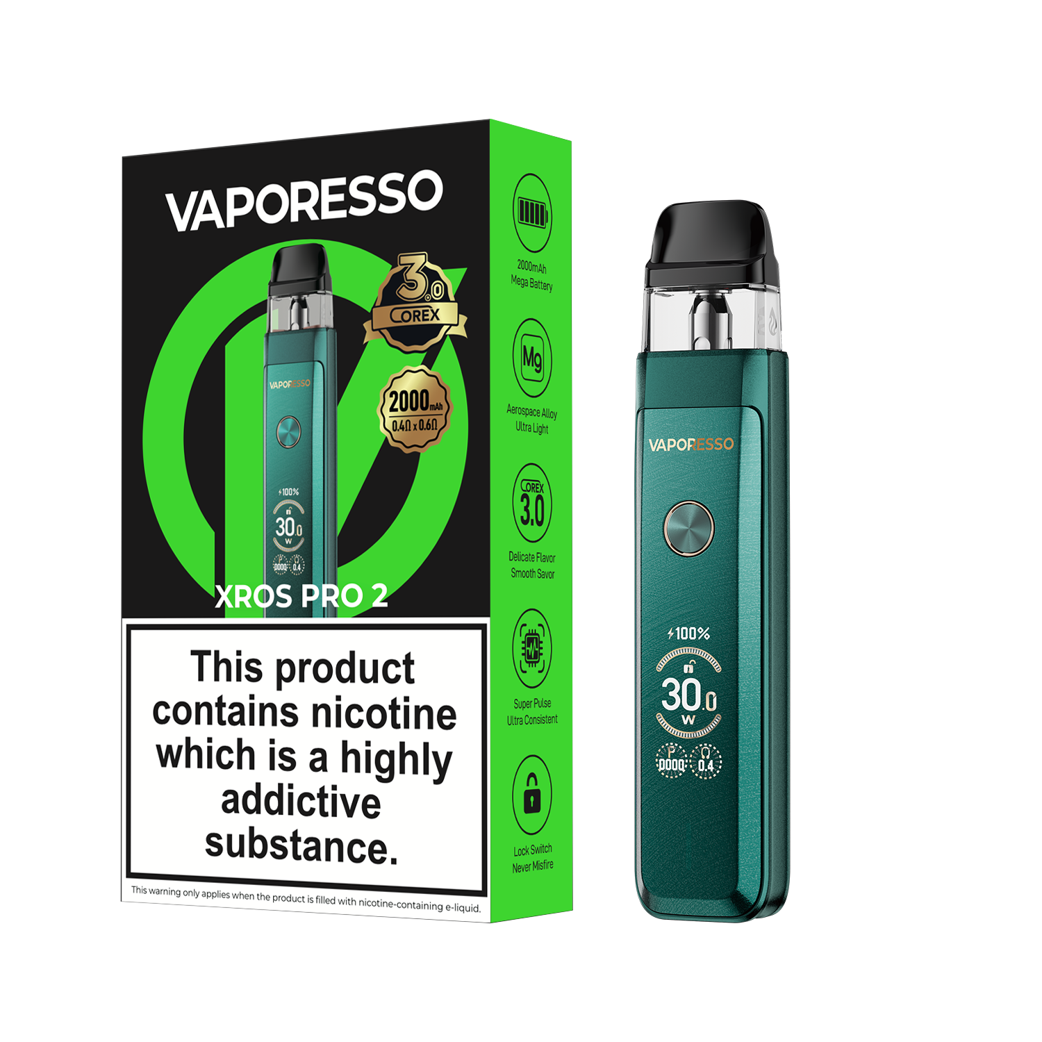 Vaporesso XROS PRO 2 Pod Kit: 2000mAh, 30W y Pantalla TFT
