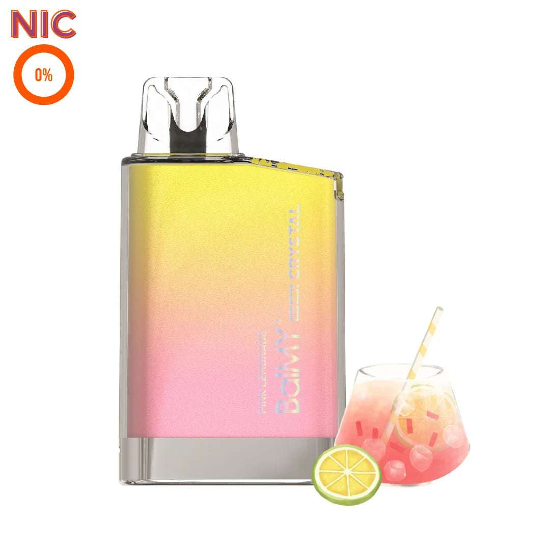 balmy go crystal vape desechable 0mg limonada de frambuesa sin nicotina pink lemonade