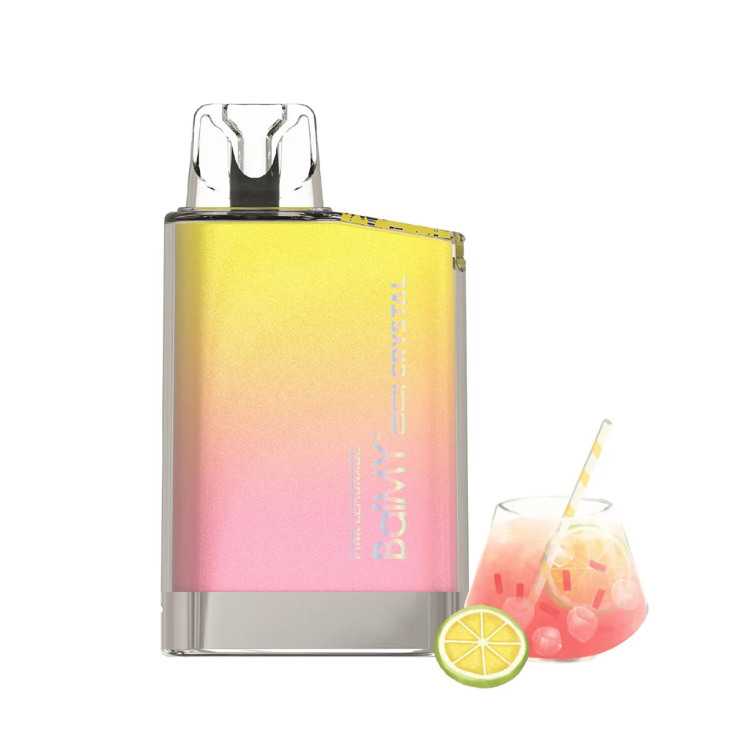 balmy go crystal vape desechable limonada rosa 800 caladas pink lemonade 20mg