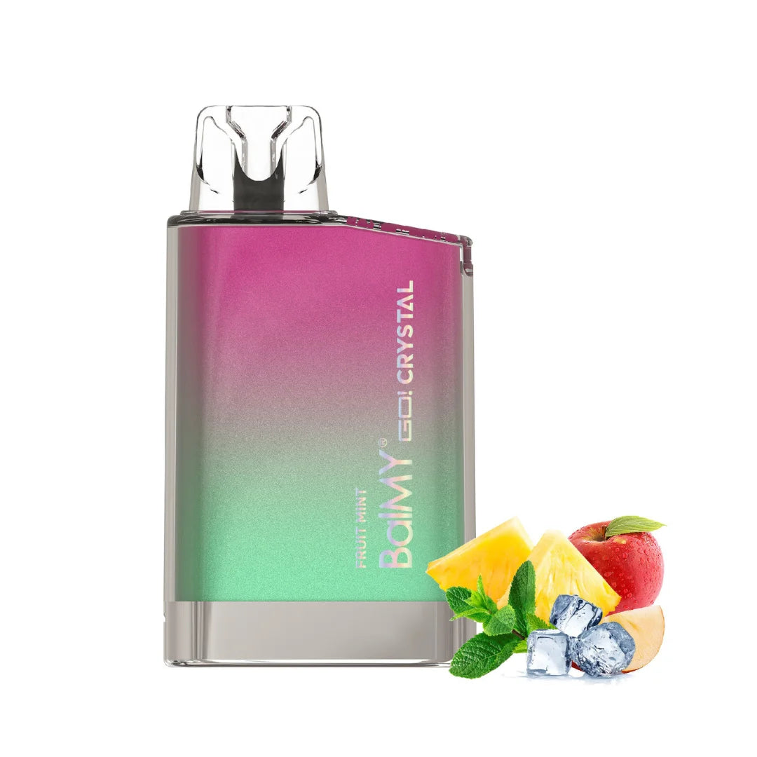 balmy go crystal vape desechable menta frutal 800 caladas fruit mint 20mg