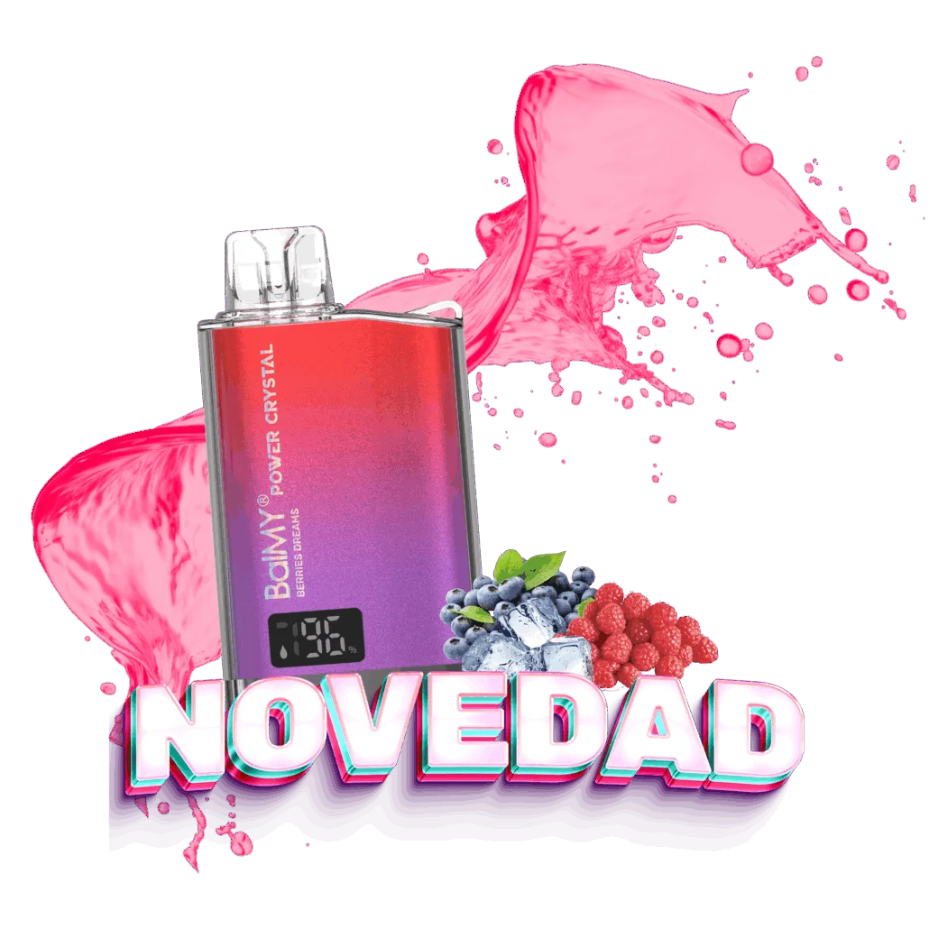 balmy power crystal 8000 vape desechable frutos rojos berries dreams