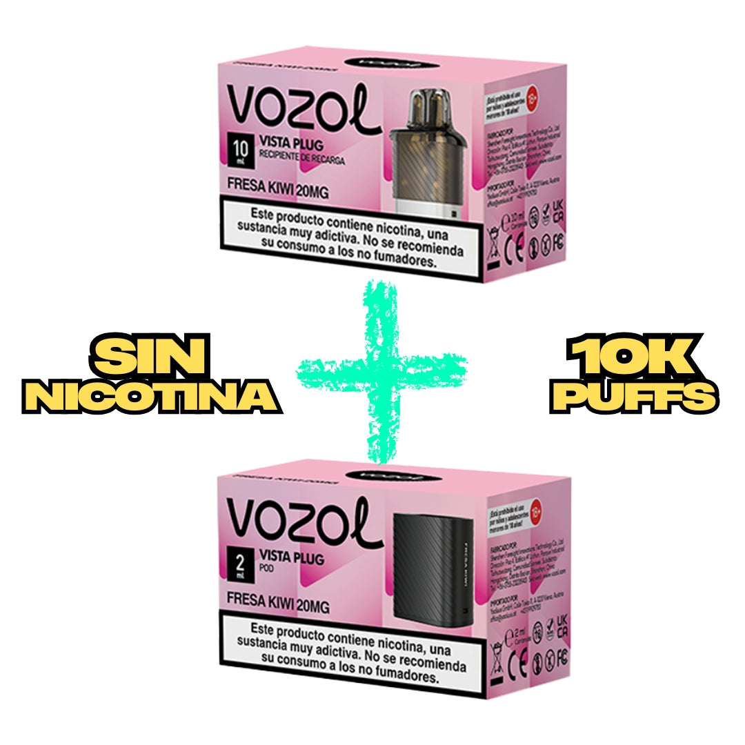 Capsulas para Vozol Vista Plug (10 + 2 ml) SIN NICOTINA - PODS XPRESS