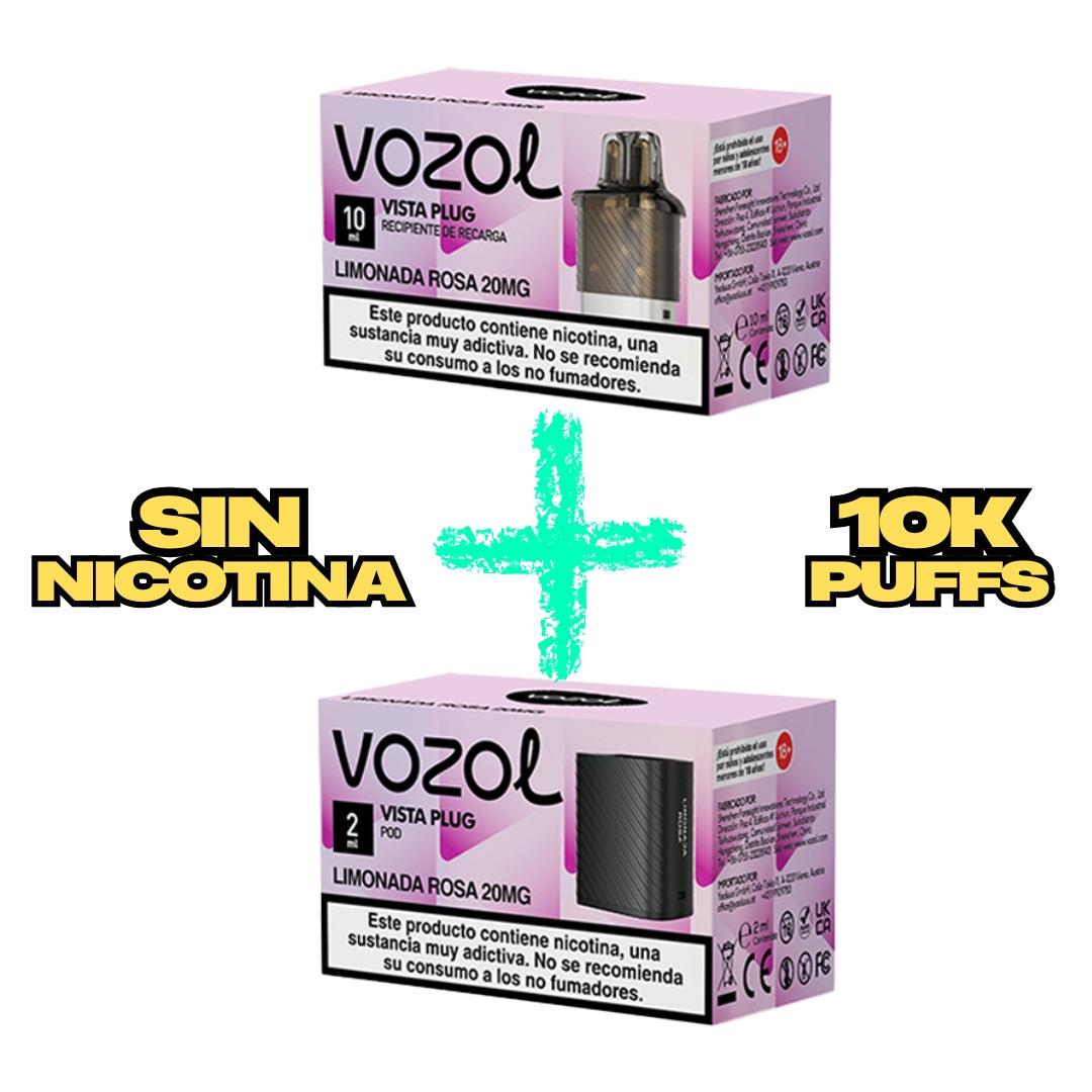 Capsulas para Vozol Vista Plug (10 + 2 ml) SIN NICOTINA - PODS XPRESS