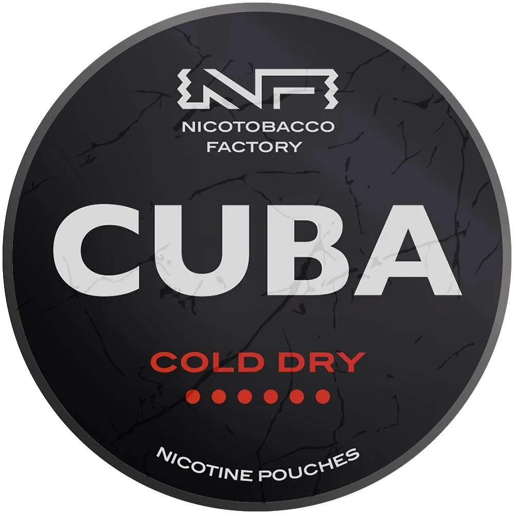 Snus Cuba Black Cold Dry 43mg bolsitas de nicotina sin tabaco
