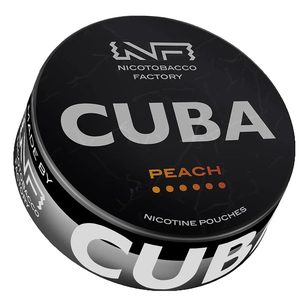 Snus Cuba Black Peach 43mg bolsitas de nicotina sin tabaco