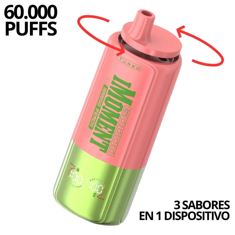 imoment turbo strawberry kiwi watermelon ice mango peach 60k vape desechable