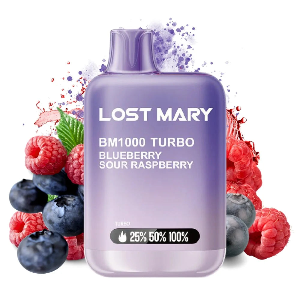 lost mary bm1000 blueberry sour raspberry vape desechable