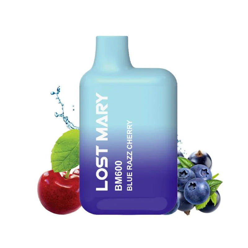 lost mary bm600 frambuesa azul cereza 20mg blue razz cherry vape desechable