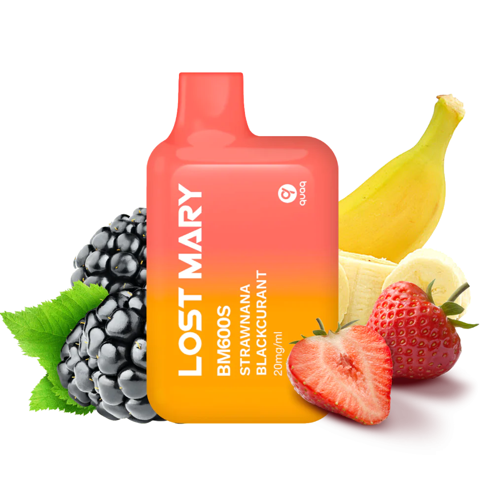 lost mary bm600s fresa platano grosella 20mg strawnana blackcurrant vape desechable