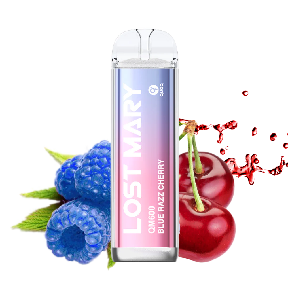 lost mary qm600 frambuesa azul cereza 20mg blue razz cherry vape desechable