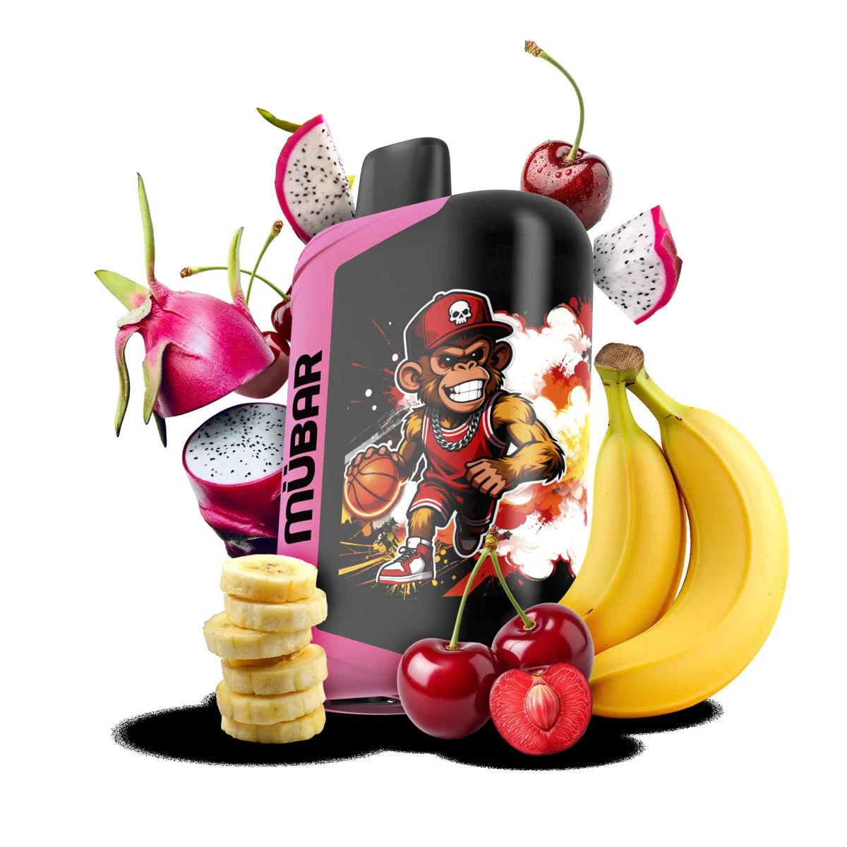Mübar Eden Beast 50K 0mg Sin Nicotina Pitaya Plátano Cereza
