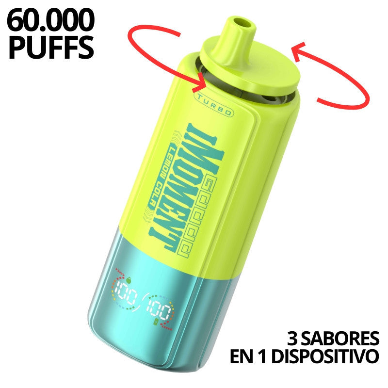 Pod Desechable iMoment Turbo 60K (60.000 Caladas) - 3 Sabores en 1