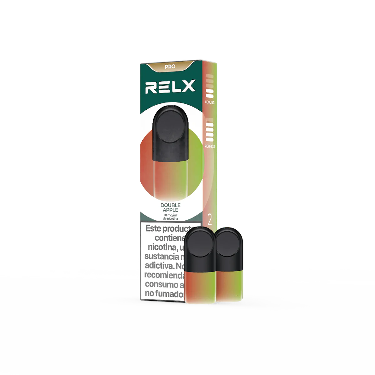 relx 18mg ml double apple relx pods pro capsula