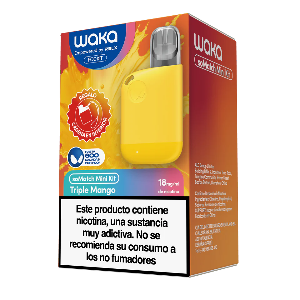 Dispositivo Waka Somatch Mini Kit 20mg 1+1 - PODS XPRESS