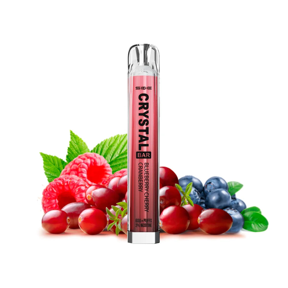 ske crystal bar vape desechable 20mg cereza arandano rojo