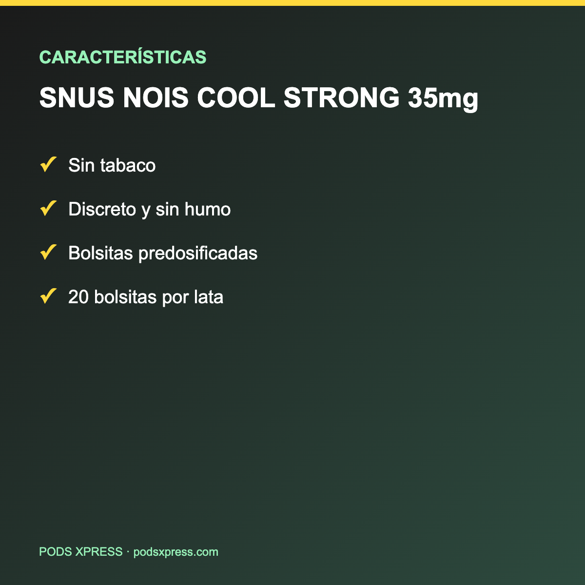 SNUS NOIS COOL STRONG 35mg