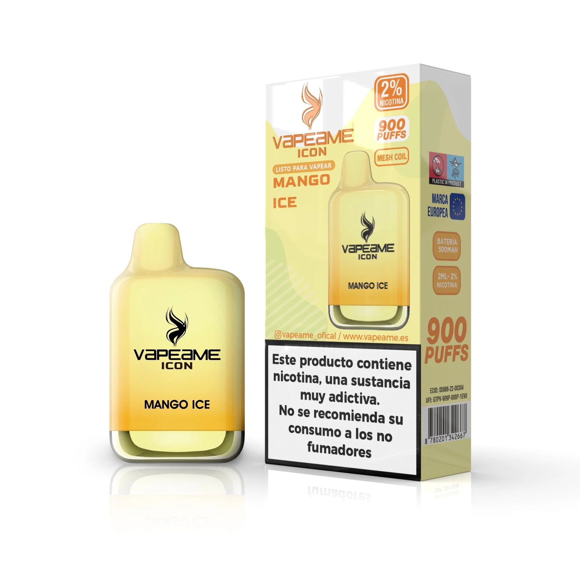 vapeame vape desechable 20mg mango hielo
