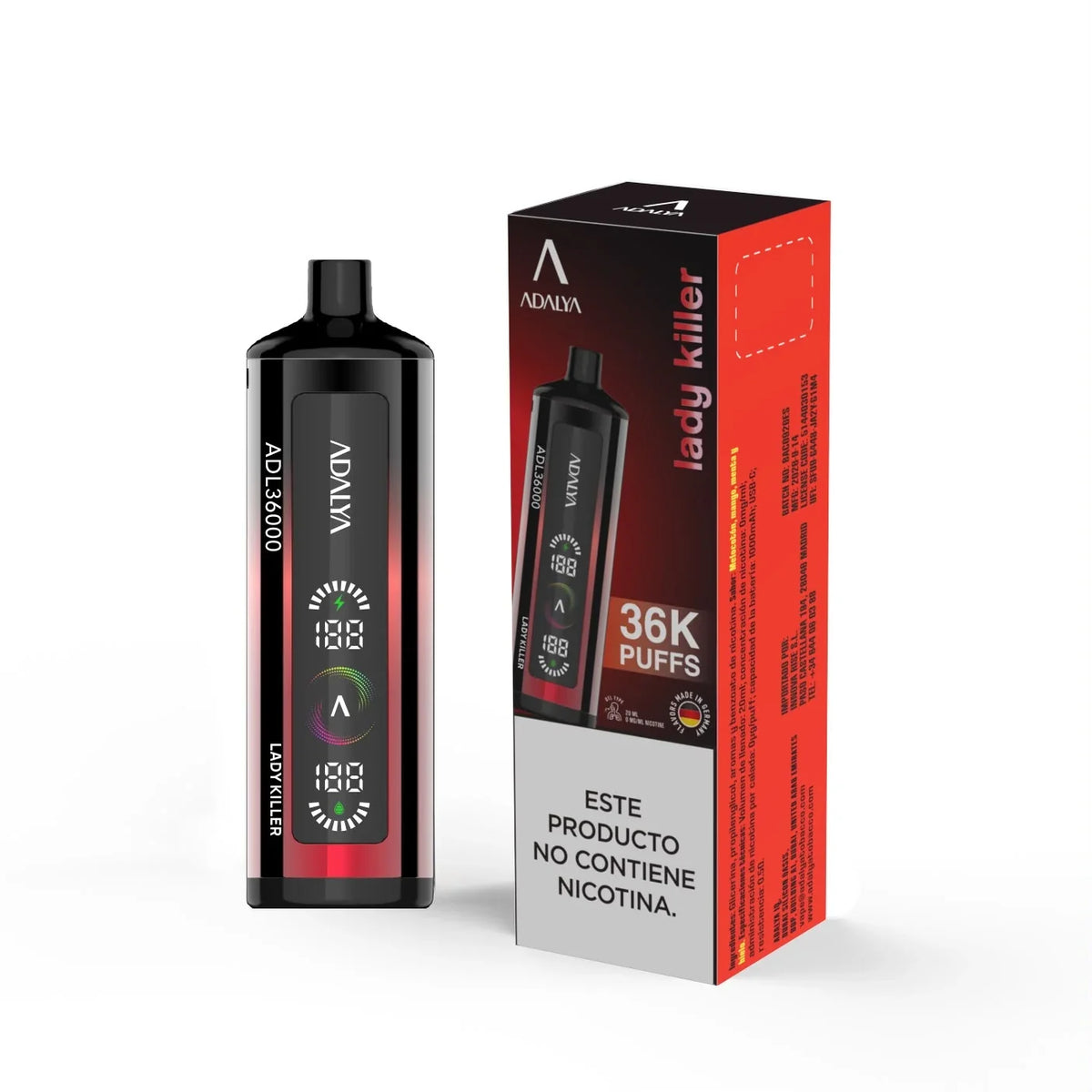 ADALYA ADL36000 36K Lady Killer 0mg vaper desechable sin nicotina
