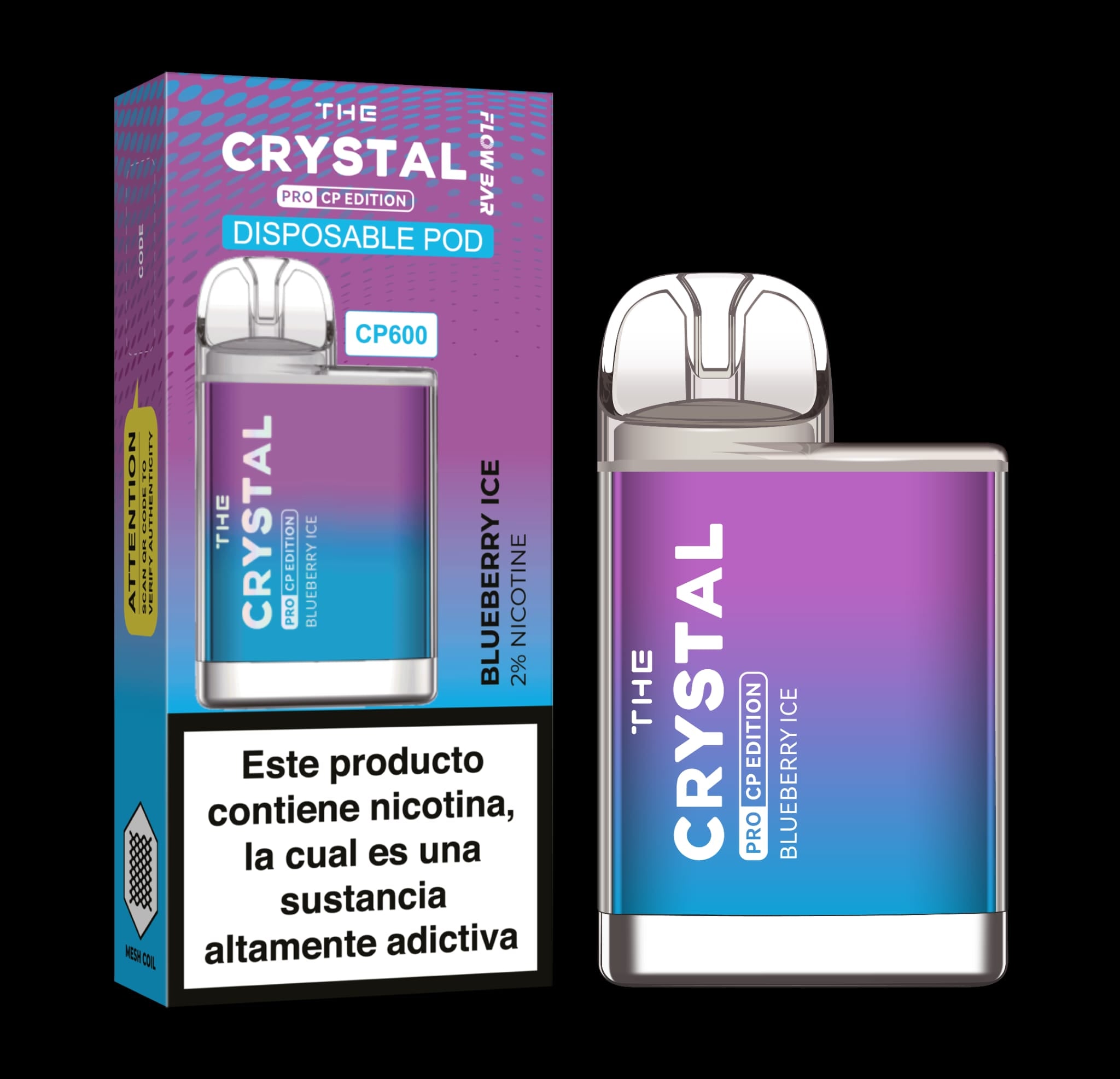 Pod Desechable The Crystal CP600 Pro Edition - PODS XPRESS