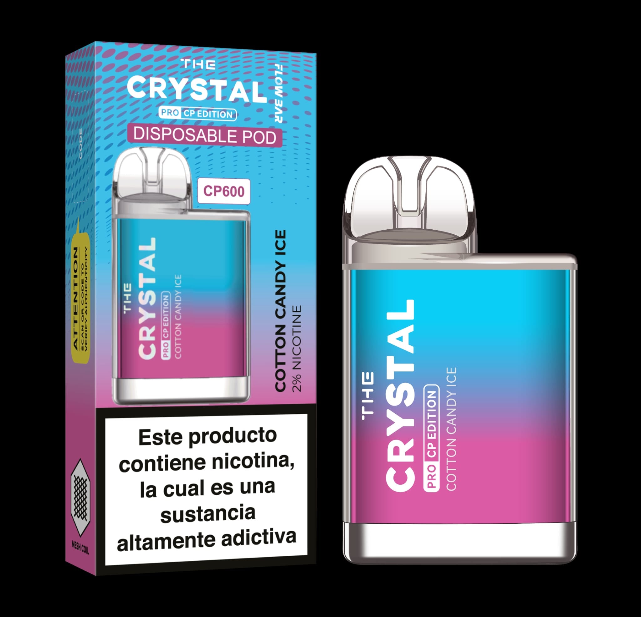 Pod Desechable The Crystal CP600 Pro Edition - PODS XPRESS