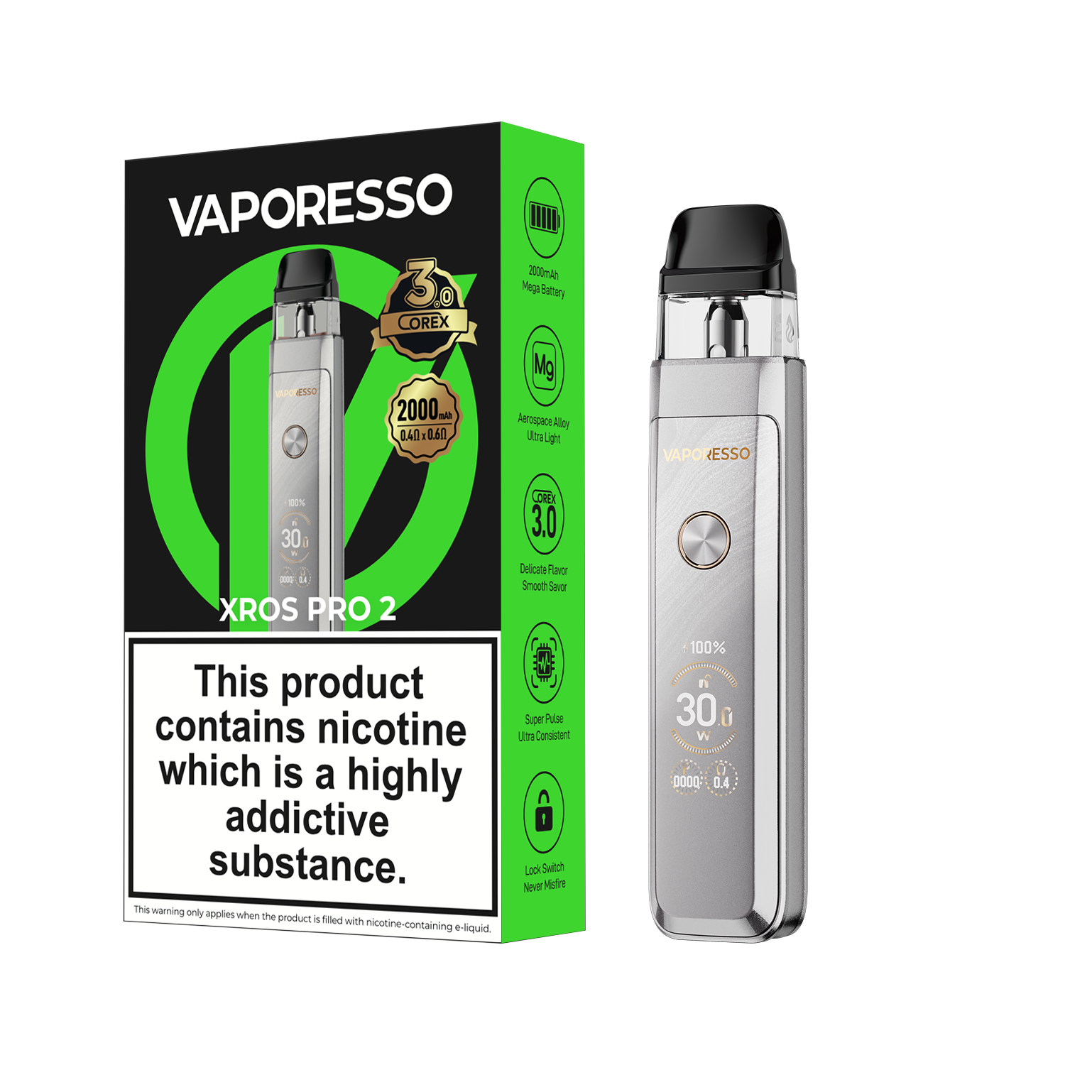 Vaporesso XROS PRO 2 Pod Kit: 2000mAh, 30W y Pantalla TFT