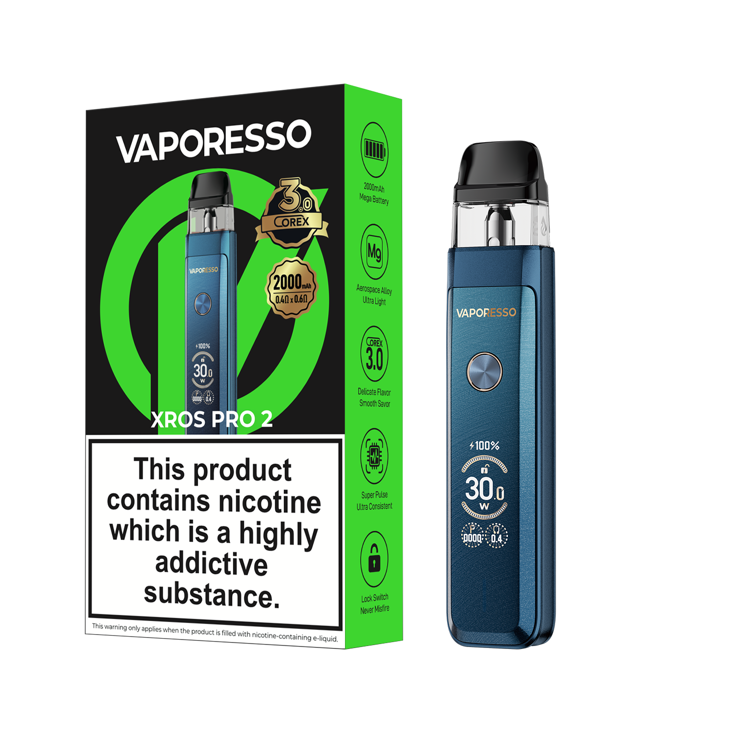 Vaporesso XROS PRO 2 Pod Kit: 2000mAh, 30W y Pantalla TFT