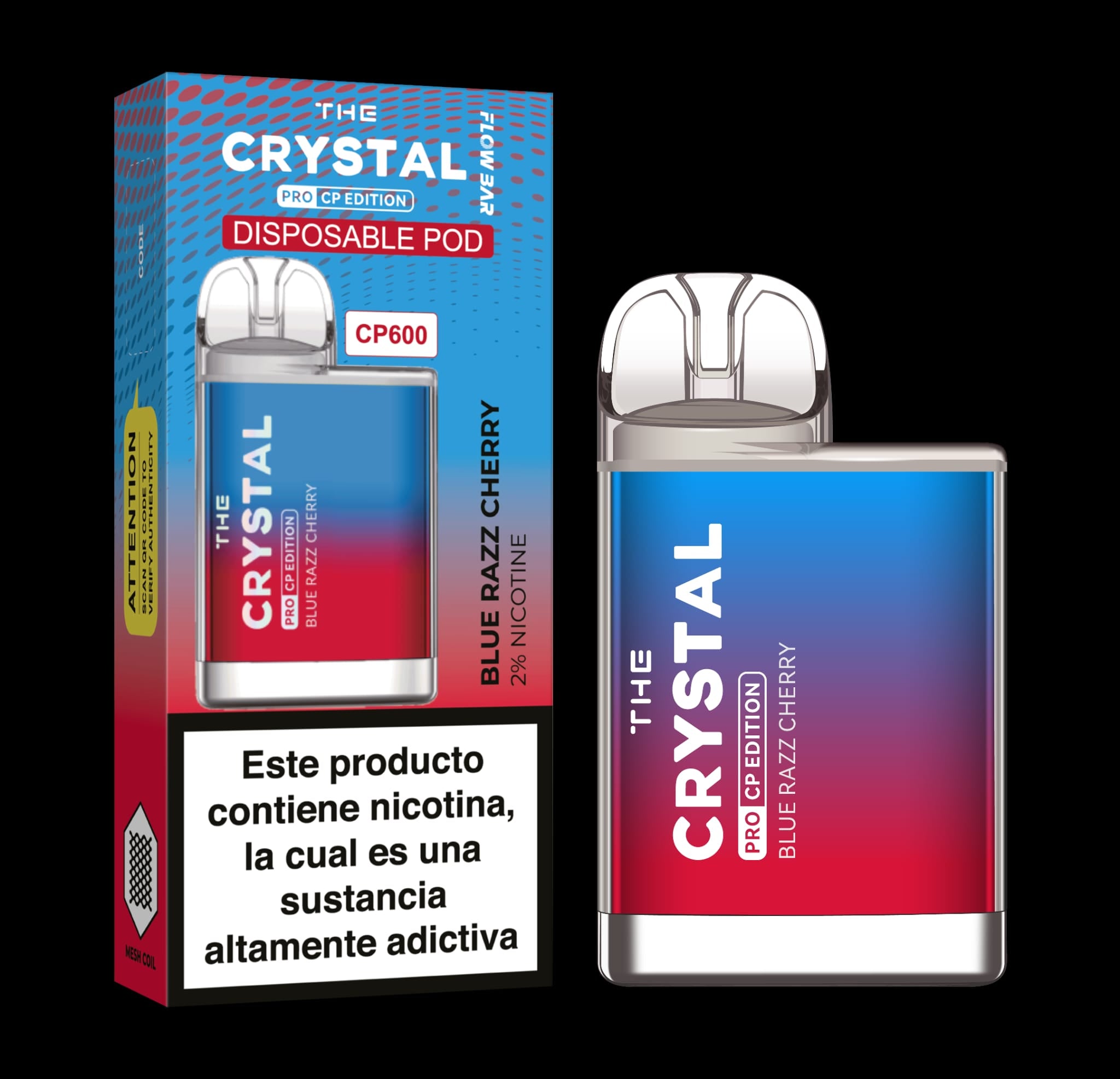 Pod Desechable The Crystal CP600 Pro Edition - PODS XPRESS