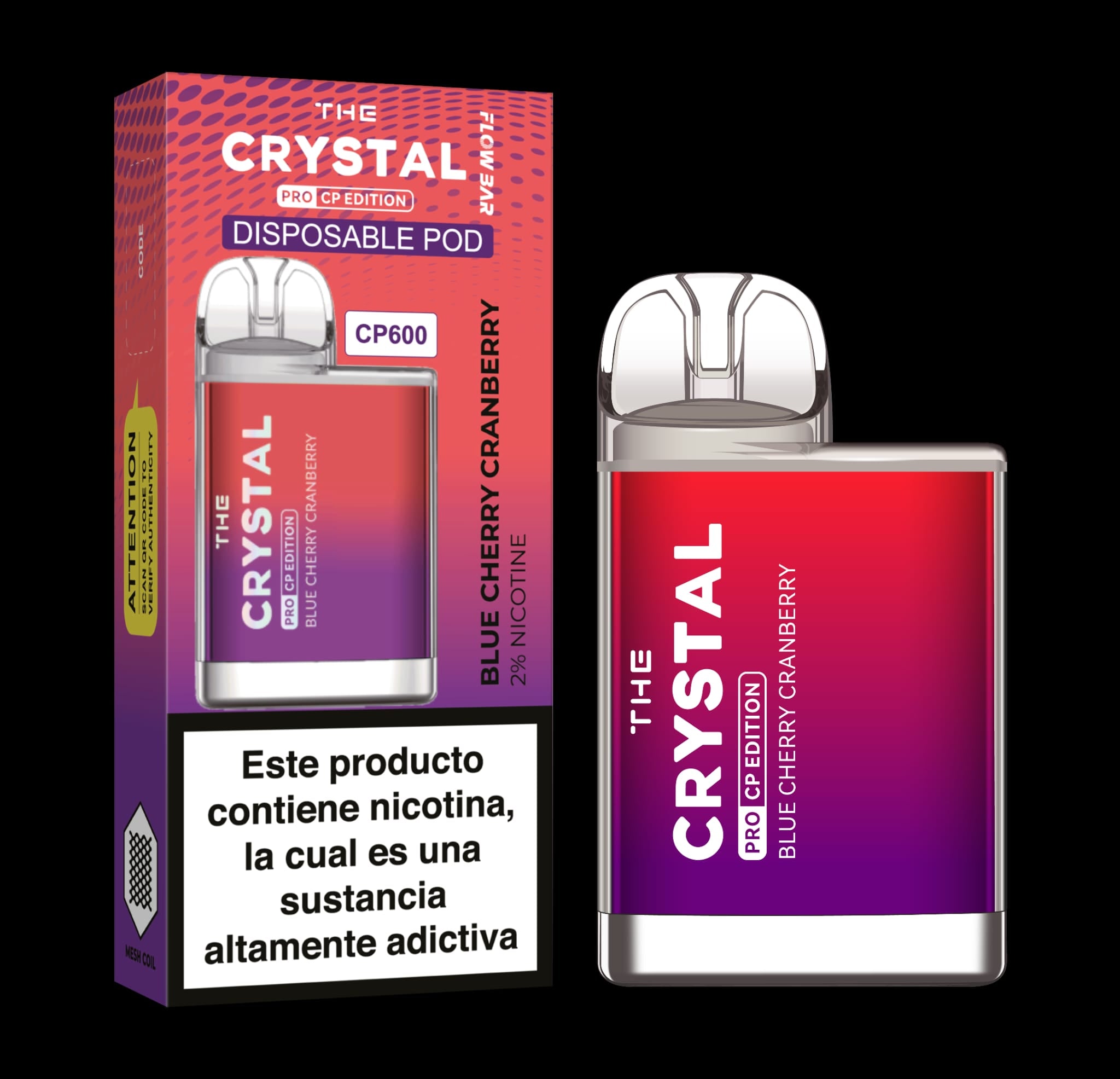 Pod Desechable The Crystal CP600 Pro Edition - PODS XPRESS