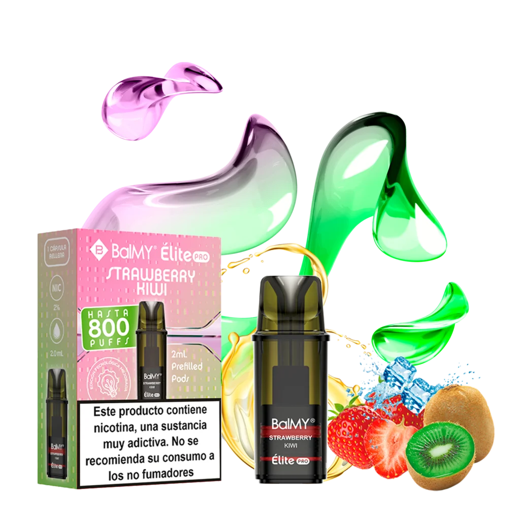 balmy elite pro capsula fresa kiwi 20mg strawberry kiwi