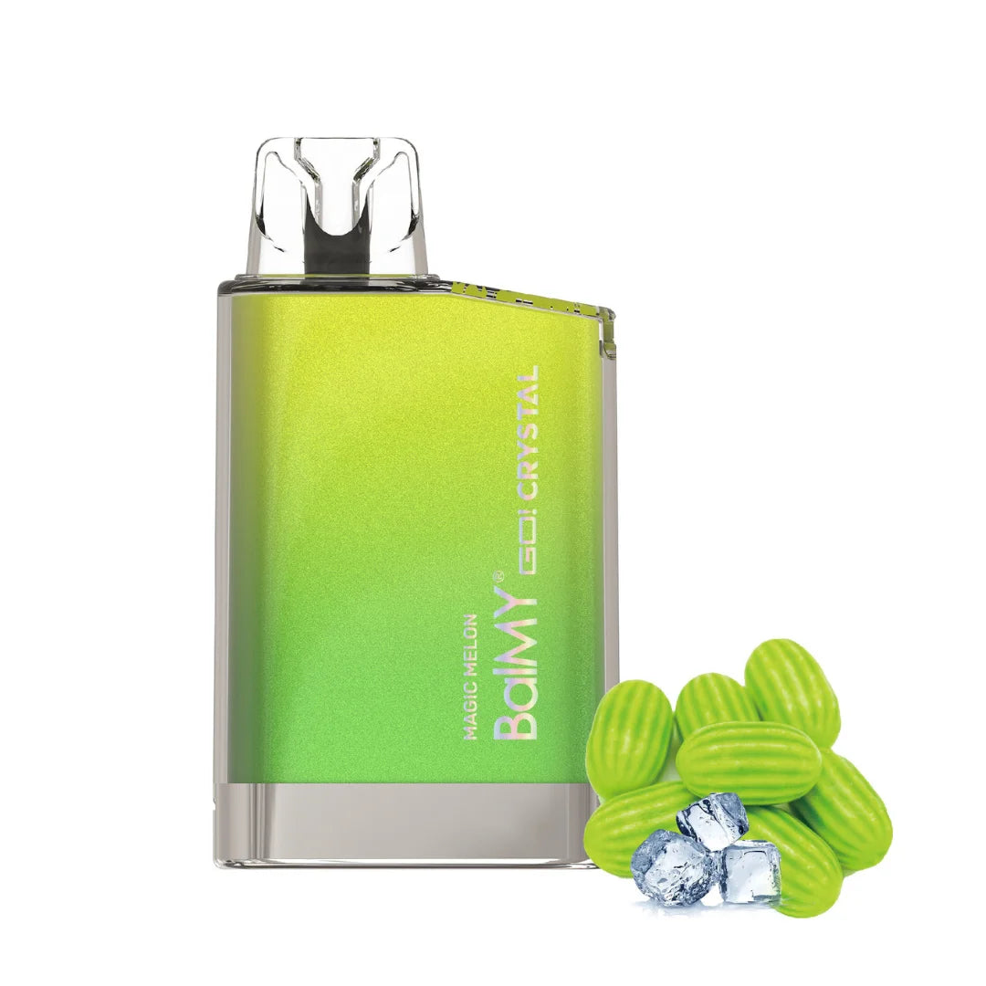 balmy go crystal vape desechable chicle de melon 800 caladas magic melon 20mg