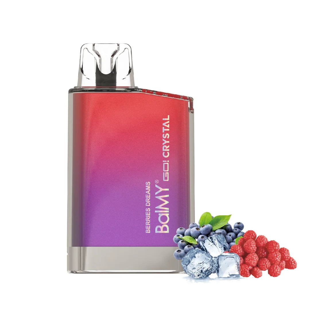 balmy go crystal vape desechable frambuesa arandanos 800 caladas berries dreams 20mg