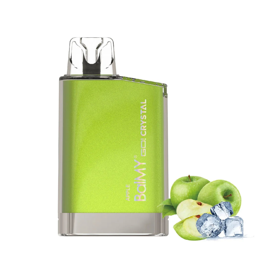 balmy go crystal vape desechable manzana 800 caladas apple 20mg