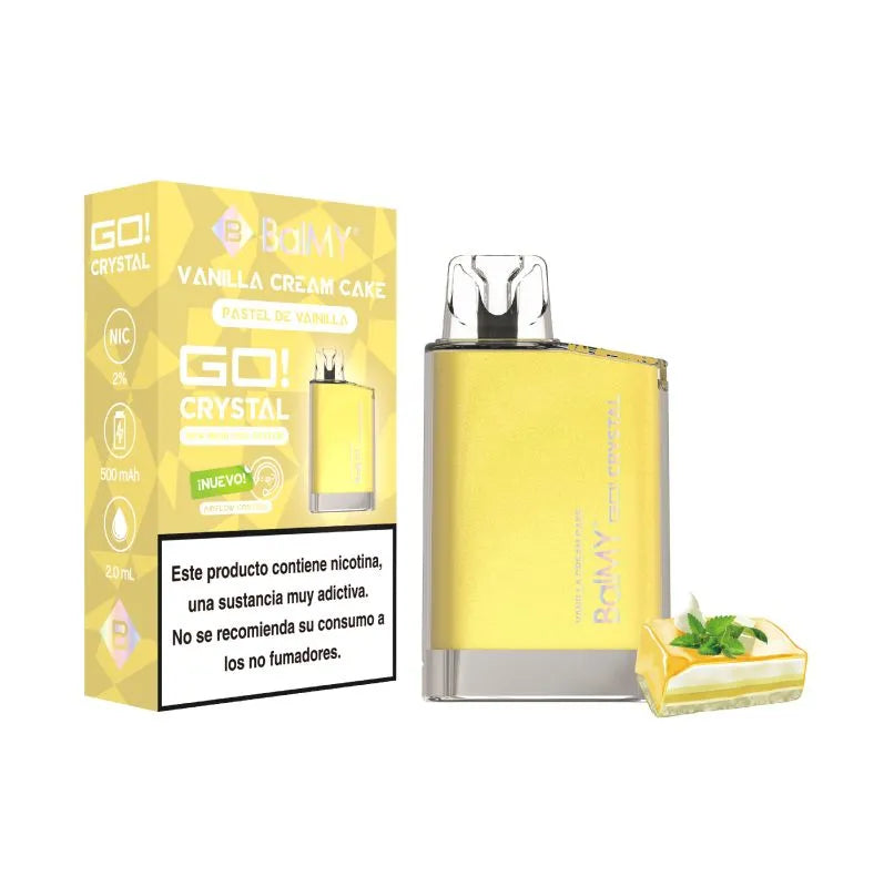 balmy go crystal vape desechable pastel de vainilla 800 caladas vanilla cream cake 20mg