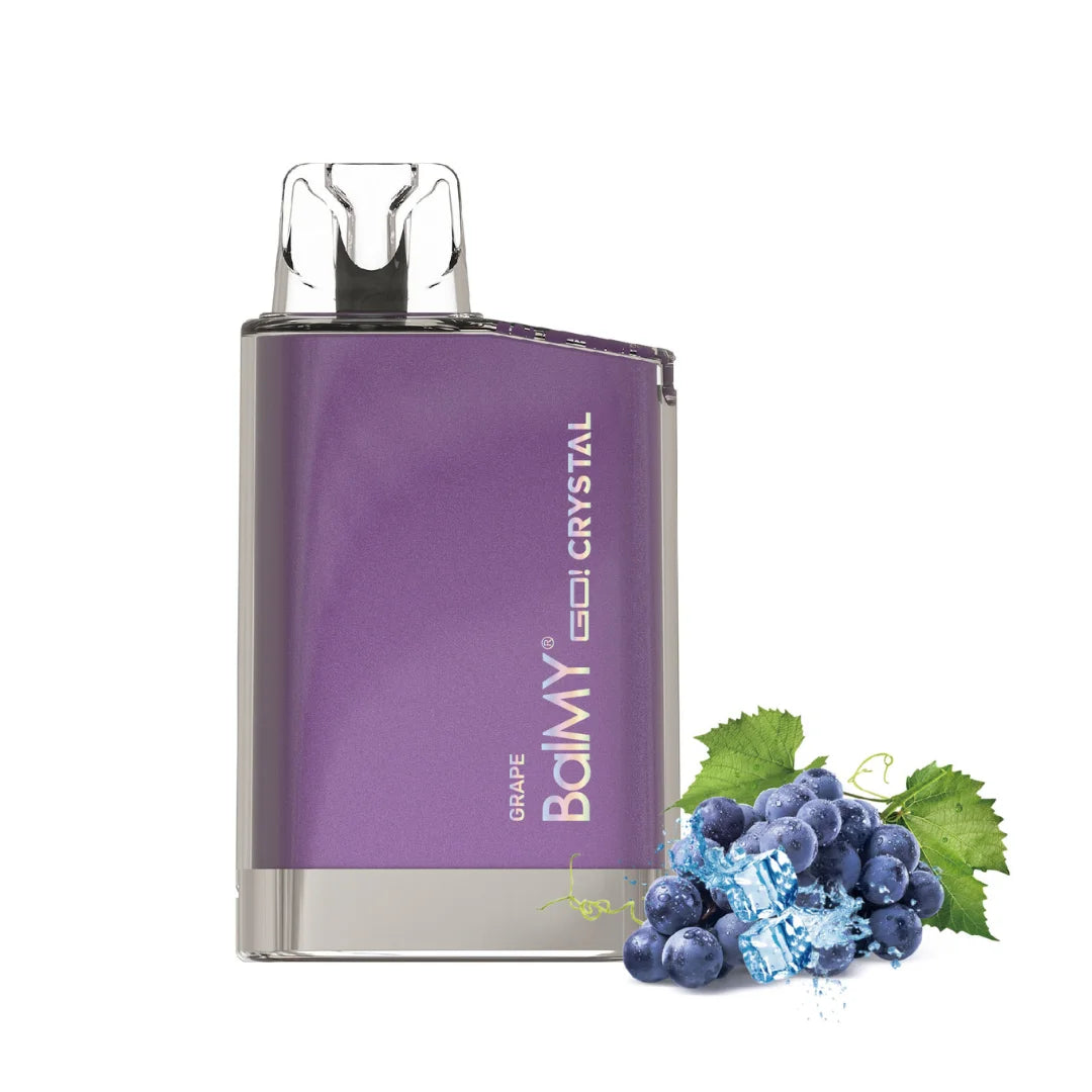 balmy go crystal vape desechable uva 800 caladas grape 20mg