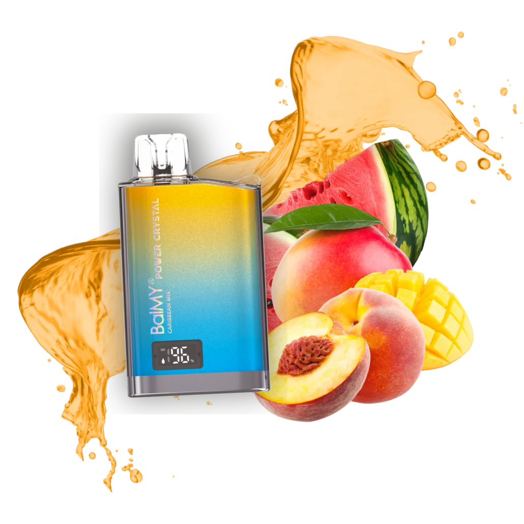 balmy power crystal 8000 vape desechable sandia melocoton mango caribbean mix