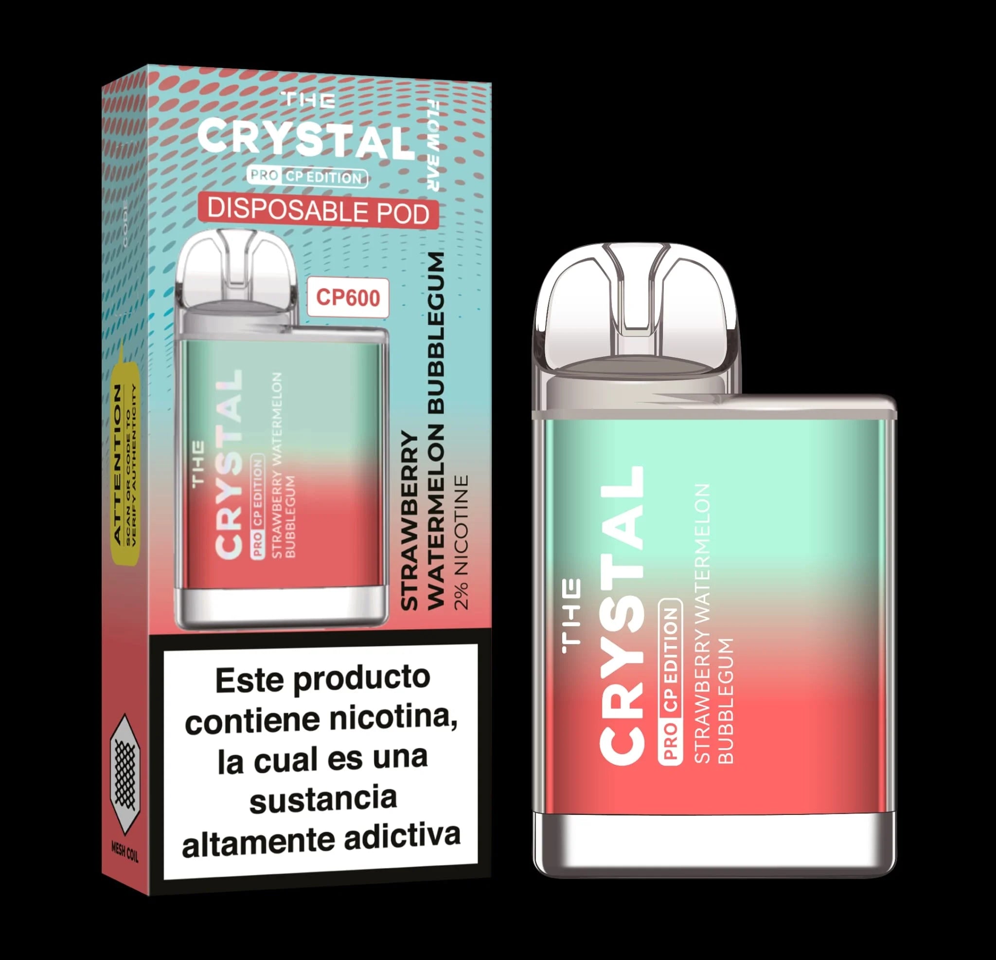 crystal cp600 pod desechable doble manzana