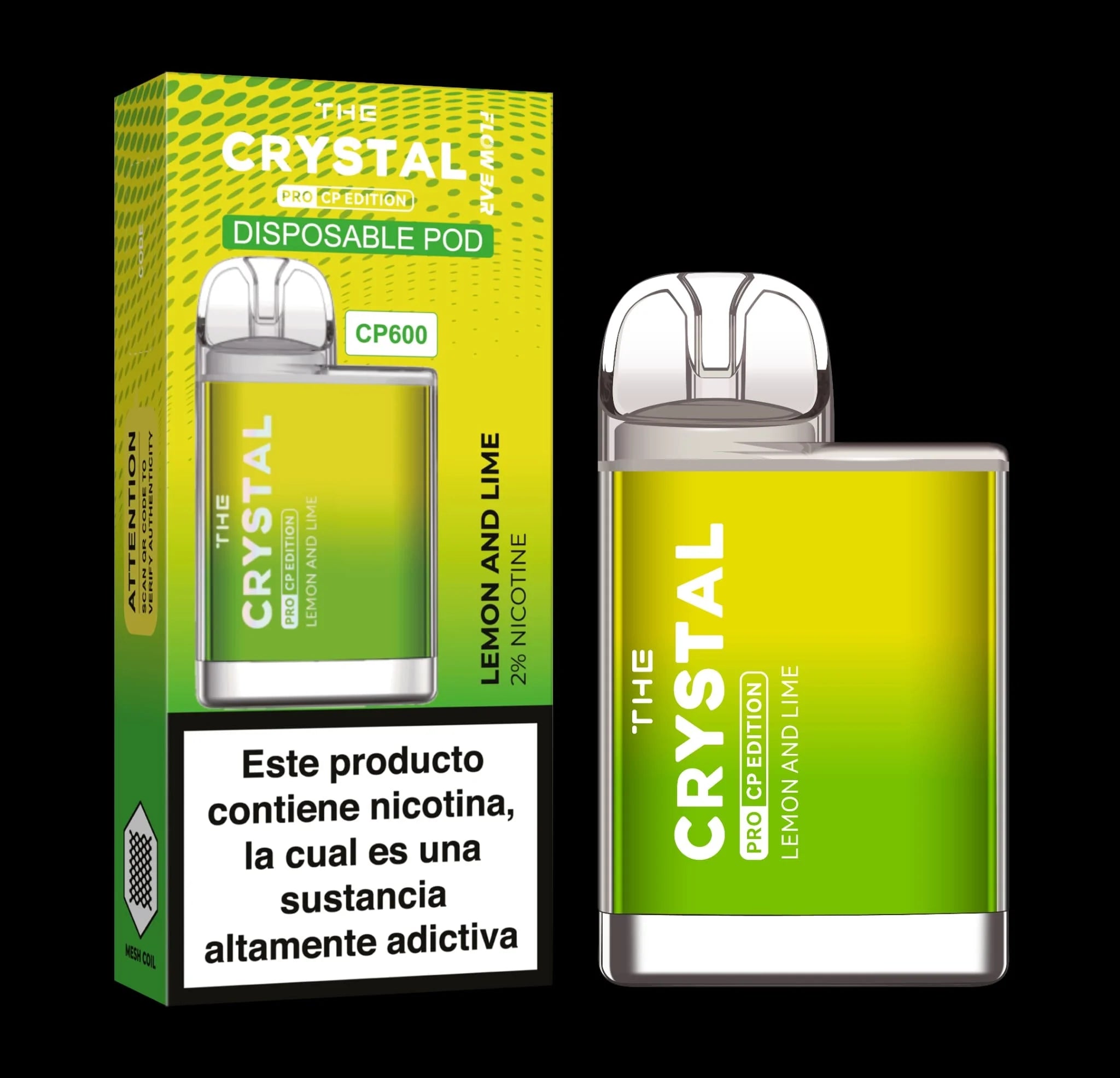 crystal cp600 pod desechable lima limon