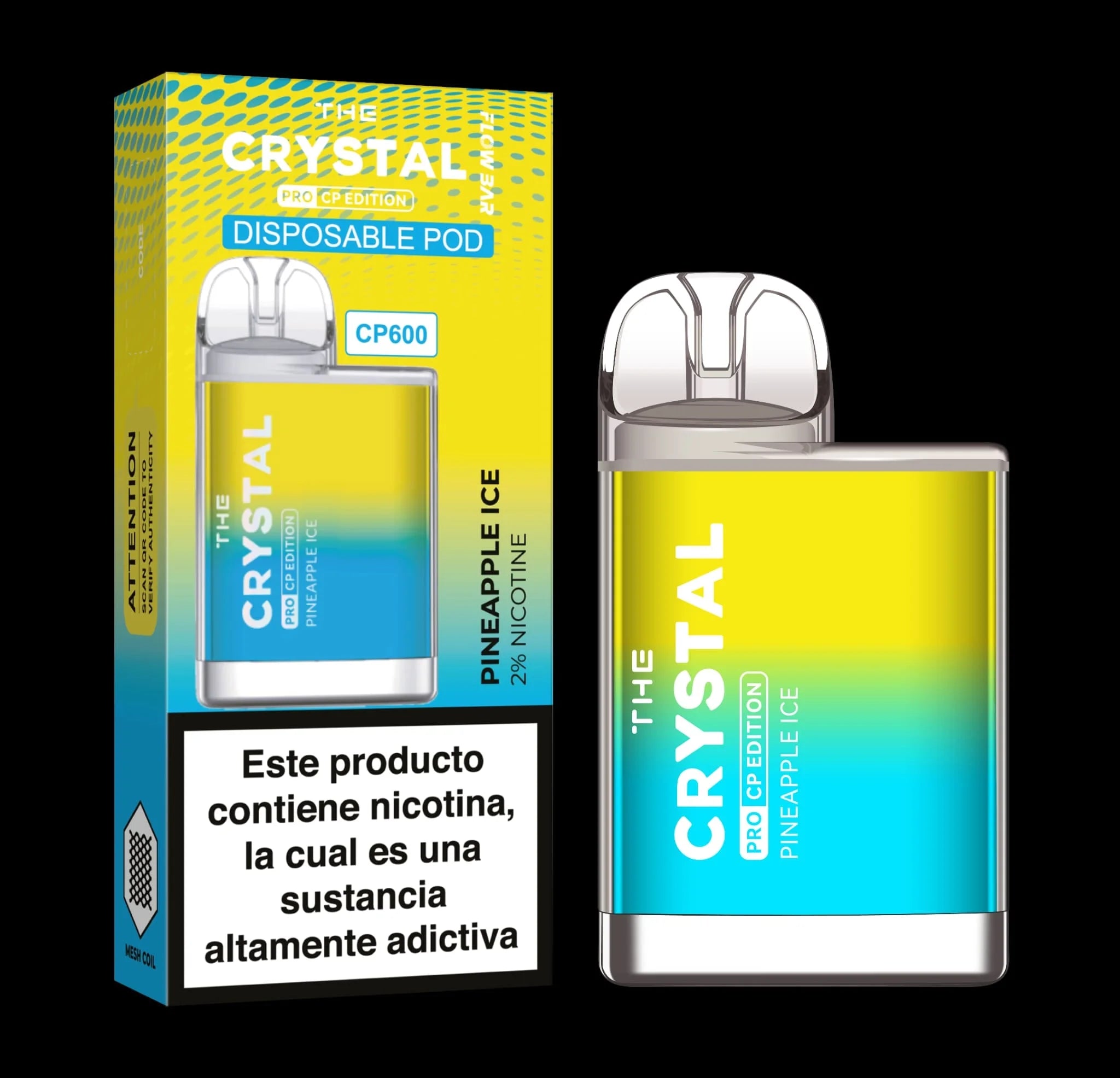 crystal cp600 pod desechable pina hielo