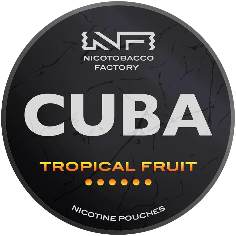 Snus Cuba Black Tropical Fruit 43mg bolsitas de nicotina sin tabaco