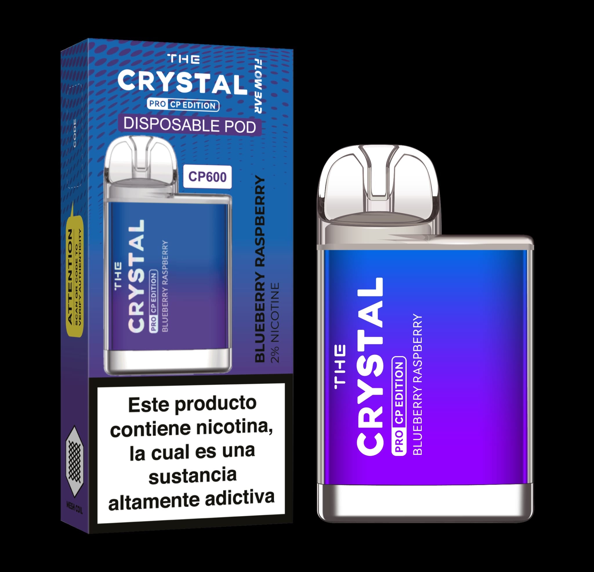 Pod Desechable The Crystal CP600 Pro Edition - PODS XPRESS