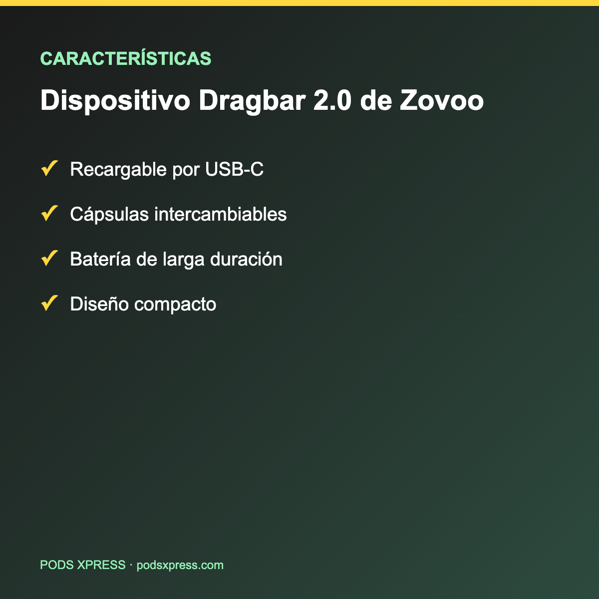 Dispositivo Dragbar 2.0 de Zovoo