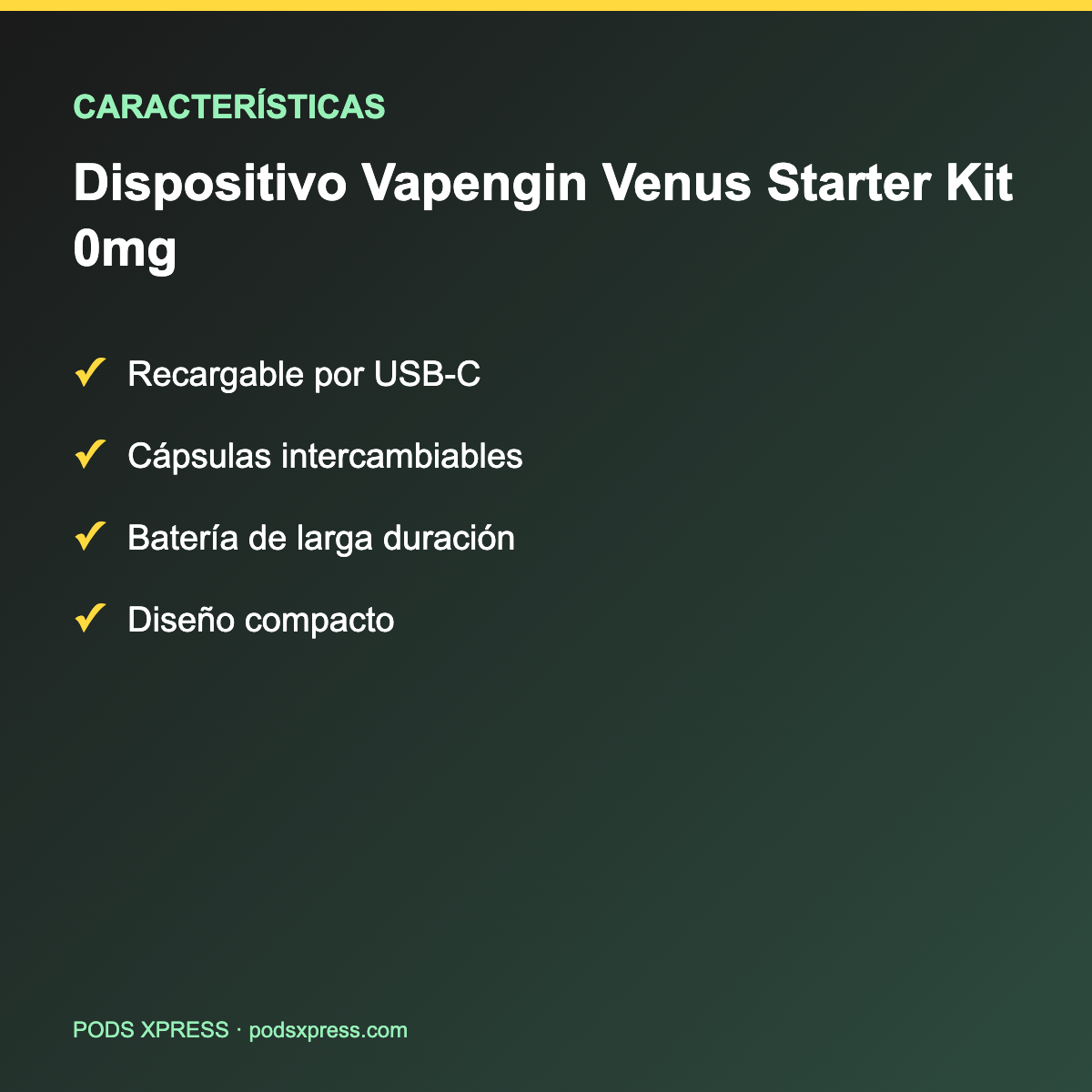 Dispositivo Vapengin Venus Starter Kit 0mg