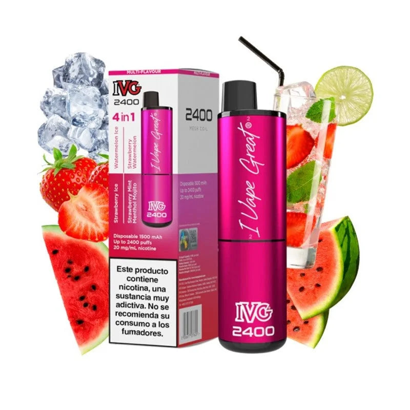 ivg 2400 4 en 1 vape desechable 20mg edicion rosa