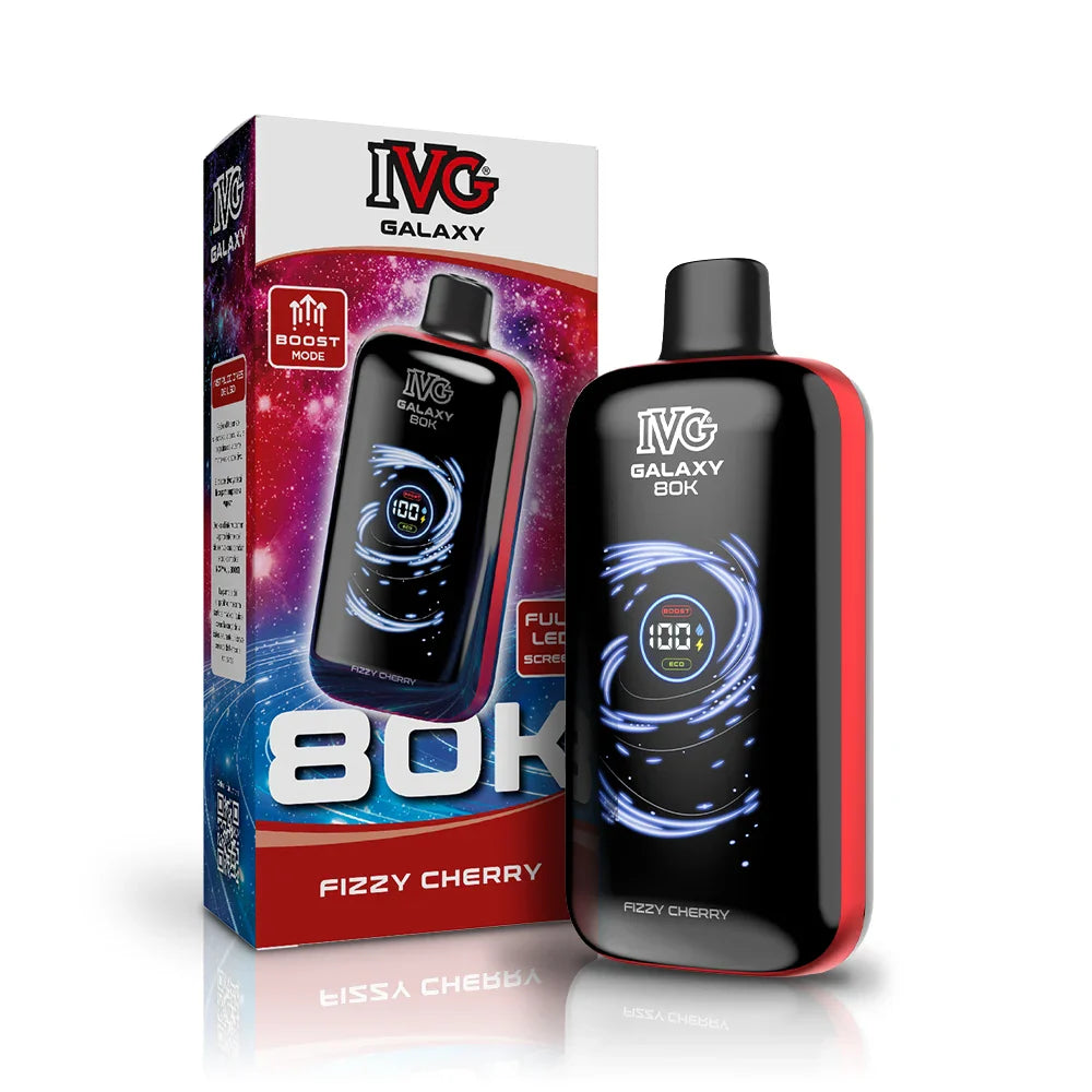 IVG Galaxy 80000 Cereza Efervescente 0mg vaper desechable - Pods Xpress
