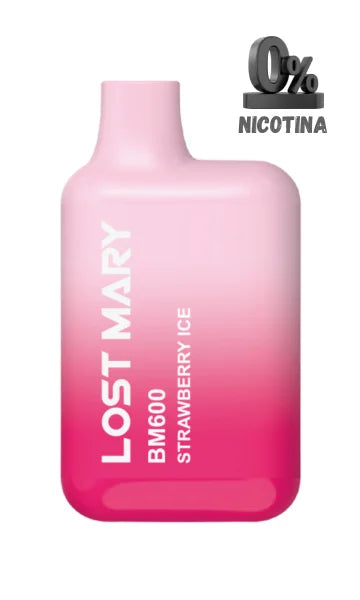 lost mary bm600 0mg sin nicotina strawberry ice vape desechable