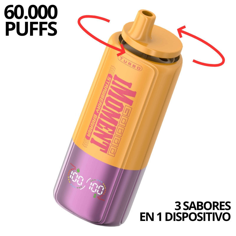 Pod Desechable iMoment Turbo 60K (60.000 Caladas) - 3 Sabores en 1