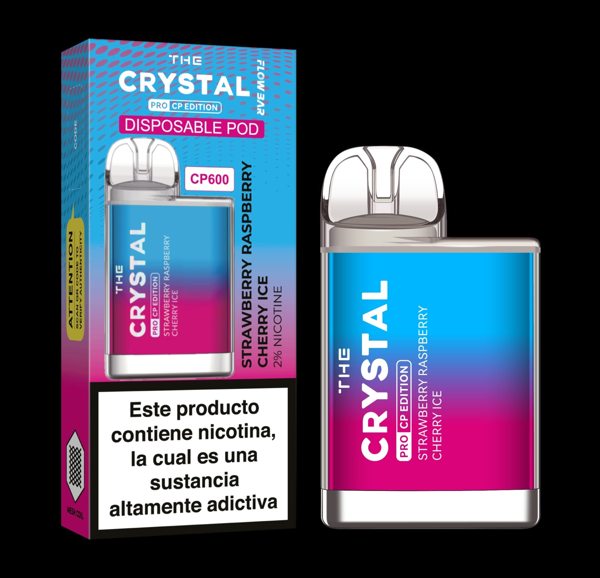 Pod Desechable The Crystal CP600 Pro Edition | Pods Xpress
