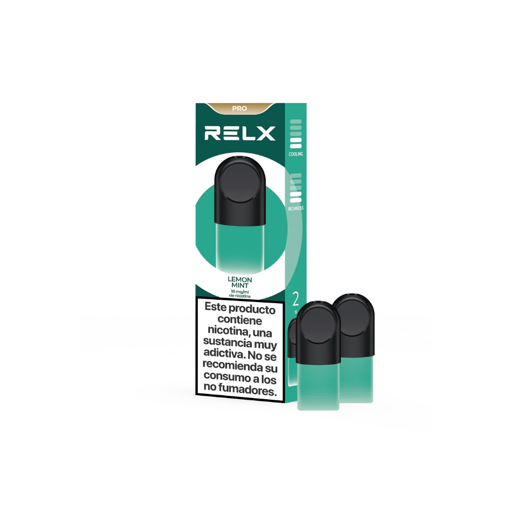 relx frescos y mentolados lemon mint 18mg ml relx pods pro capsula